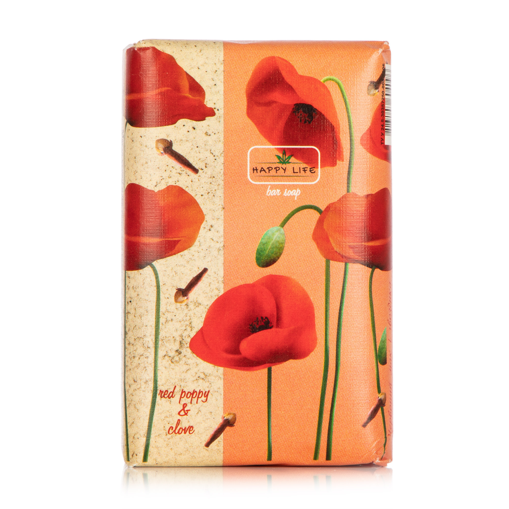 Тверде мило Happy Life Червоний мак і гвоздика, 180 г